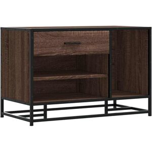 (brown oak) vidaXL Shoe Bench Black 80x40x53.5 cm Engineered Wood and Metal benc (brown oak) vidaXL Shoe Bench Black 80x40x53.5 cm Engineered Wood and Metal benc