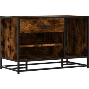 (smoked oak) vidaXL Shoe Bench Black 80x40x53.5 cm Engineered Wood and Metal ben (smoked oak) vidaXL Shoe Bench Black 80x40x53.5 cm Engineered Wood and Metal ben