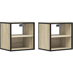 (sonoma oak, 2 pcs) vidaXL Wall-mounted Bedside Cabinet Black 40x31x39.5 cm cabi (sonoma oak, 2 pcs) vidaXL Wall-mounted Bedside Cabinet Black 40x31x39.5 cm cabi