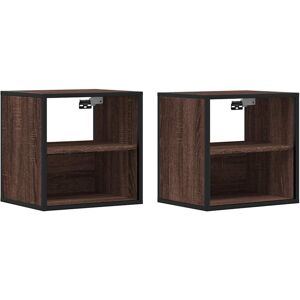 (brown oak, 2 pcs) vidaXL Wall-mounted Bedside Cabinet Black 40x31x39.5 cm cabin (brown oak, 2 pcs) vidaXL Wall-mounted Bedside Cabinet Black 40x31x39.5 cm cabin