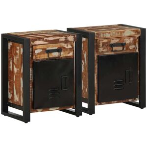 (multicolour, 2 pcs) vidaXL Bedside Cabinet Nightstand Bed Side Cabinet Solid Ro (multicolour, 2 pcs) vidaXL Bedside Cabinet Nightstand Bed Side Cabinet Solid Ro