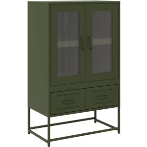 (olive green) vidaXL Highboard Pink 68x39x111.5 cm Steel sideboard side cabinet (olive green) vidaXL Highboard Pink 68x39x111.5 cm Steel sideboard side cabinet
