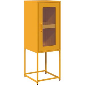 (mustard yellow) vidaXL Sideboard Mustard Yellow 36x39x107 cm Cold-rolled Steel (mustard yellow) vidaXL Sideboard Mustard Yellow 36x39x107 cm Cold-rolled Steel