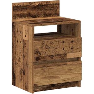 (old wood, 1 pcs) vidaXL Bedside Cabinets with 2 Drawers Nightstand Bed Side Tab (old wood, 1 pcs) vidaXL Bedside Cabinets with 2 Drawers Nightstand Bed Side Tab