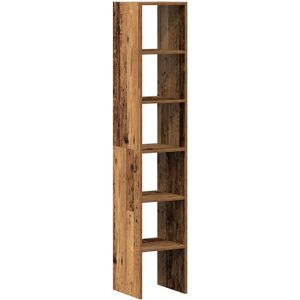 vidaXL Old Wood 2-Piece Stackable Bookcase - Book Storage vidaXL Old Wood 2-Piece Stackable Bookcase - Book Storage