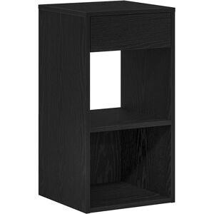 (black, 1 pcs) vidaXL Bedside Cabinet with Drawer Old Wood 35x34x66.5 cm bedside (black, 1 pcs) vidaXL Bedside Cabinet with Drawer Old Wood 35x34x66.5 cm bedside