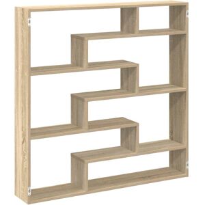 (sonoma oak) vidaXL Wall Cube Shelf Floating Storage Shelf 7 Compartments Engine (sonoma oak) vidaXL Wall Cube Shelf Floating Storage Shelf 7 Compartments Engine