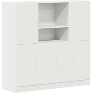 (white) vidaXL Kitchen Cabinet Set 3 Piece Storage Cabinet Cupboard Engineered W (white) vidaXL Kitchen Cabinet Set 3 Piece Storage Cabinet Cupboard Engineered W