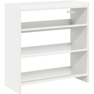 vidaXL Shoe Rack White 60x25x62 cm Engineered Wood - Shoe Storage Shelf vidaXL Shoe Rack White 60x25x62 cm Engineered Wood - Shoe Storage Shelf