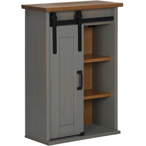 vidaXL Hanging Cabinet HALDEN with Sliding Door Grey 49x22.5x70 cm Pine vidaXL Hanging Cabinet HALDEN with Sliding Door Grey 49x22.5x70 cm Pine