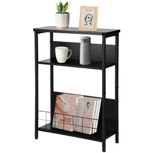 Unbranded (Black) Vintage Slim Side Table 3-Tier Modern Nightstand Unbranded (Black) Vintage Slim Side Table 3-Tier Modern Nightstand