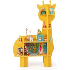 Costway Kids Giraffe Bookcase 4-Tier Toy Storage Organizer Wooden Bookshelf Costway Kids Giraffe Bookcase 4-Tier Toy Storage Organizer Wooden Bookshelf