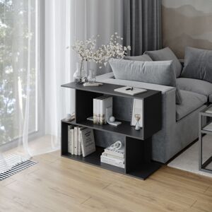 URBN Living (Black, 80cm) 2 Tier Modern Bookcase Irregular Storage Shelf Wooden Shelving Uni URBN Living (Black, 80cm) 2 Tier Modern Bookcase Irregular Storage Shelf Wooden Shelving Uni