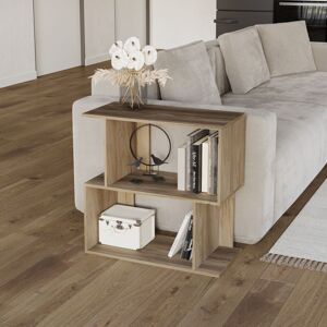 URBN Living (Oak, 60cm) 2 Tier Modern Bookcase Irregular Storage Shelf Wooden Shelving Unit URBN Living (Oak, 60cm) 2 Tier Modern Bookcase Irregular Storage Shelf Wooden Shelving Unit