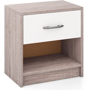 Casart 3-Tier Bedside Table Bedroom Nightstand w/Drawer-Light Grey Casart 3-Tier Bedside Table Bedroom Nightstand w/Drawer-Light Grey