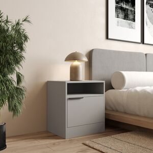 URBN Living (Grey, 1) 1-Door Bedside Table Cabinet Nightstand Storage Shelf Unit Bedroom Fur URBN Living (Grey, 1) 1-Door Bedside Table Cabinet Nightstand Storage Shelf Unit Bedroom Fur