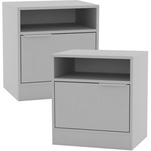 URBN Living (White, 2) 1-Door Bedside Table Cabinet Nightstand Storage Shelf Unit Bedroom Fu URBN Living (White, 2) 1-Door Bedside Table Cabinet Nightstand Storage Shelf Unit Bedroom Fu