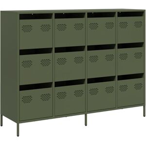 (green) vidaXL Sideboard Black 135x39x103.5 cm Cold-rolled Steel storage cabinet (green) vidaXL Sideboard Black 135x39x103.5 cm Cold-rolled Steel storage cabinet