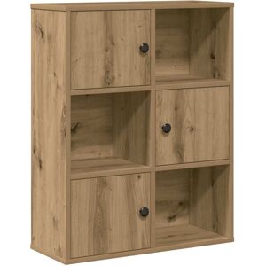 (artisan oak, 76.5 cm/ 60 cm) vidaXL Bookcase Bookshelf Cabinet Storage Shelf Bo (artisan oak, 76.5 cm/ 60 cm) vidaXL Bookcase Bookshelf Cabinet Storage Shelf Bo