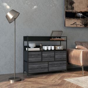 HOMCOM Bedroom Chest of Drawers 5 Drawer Dresser w/ Shelves - Bedroom Furniture HOMCOM Bedroom Chest of Drawers 5 Drawer Dresser w/ Shelves - Bedroom Furniture