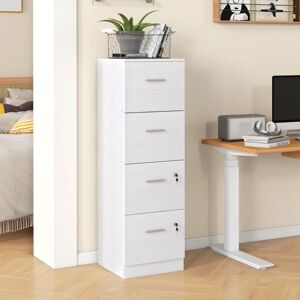 HOMCOM 4 Drawer File Cabinet Locking Filing Cabinet for A4, Ash Wood-Effect HOMCOM 4 Drawer File Cabinet Locking Filing Cabinet for A4, Ash Wood-Effect
