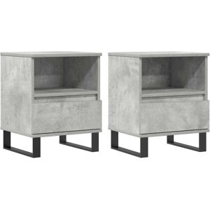 (concrete grey, 2 pcs) vidaXL Bedside Cabinets Nightstand Side Table Bed Cabinet (concrete grey, 2 pcs) vidaXL Bedside Cabinets Nightstand Side Table Bed Cabinet