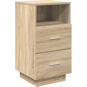 (Sonoma oak, 1 pcs) vidaXL Bedside Cabinets 2 pcs with 2 Drawers White 36x36x68 (Sonoma oak, 1 pcs) vidaXL Bedside Cabinets 2 pcs with 2 Drawers White 36x36x68