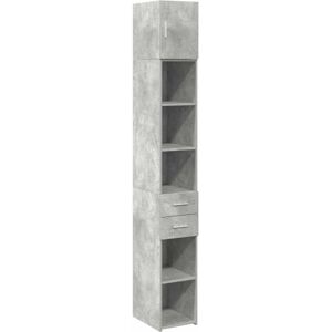 (concrete grey) vidaXL Slim Storage Cabinet Highboard Sideboard Concrete Grey En (concrete grey) vidaXL Slim Storage Cabinet Highboard Sideboard Concrete Grey En