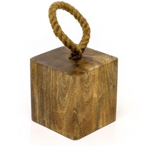 Carousel Mango Wood Doorstop Chunky Cube Wooden Door Stop With Jute Handle Doorstop B Carousel Mango Wood Doorstop Chunky Cube Wooden Door Stop With Jute Handle Doorstop B