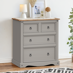 Mercers Furniture Corona Grey Wax Compact 2+2 Chest Solid Pine Bedroom Furniture Mercers Furniture Corona Grey Wax Compact 2+2 Chest Solid Pine Bedroom Furniture