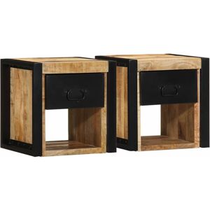 (brown, 2 pcs) vidaXL Bedside Cabinets 2 pcs Multicolour 40x35x40 cm Solid Wood (brown, 2 pcs) vidaXL Bedside Cabinets 2 pcs Multicolour 40x35x40 cm Solid Wood
