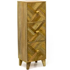 Carousel 3 Drawer Marquet Cabinet Mango Wood Bedside Table 3 Drawer Side Storage Unit Carousel 3 Drawer Marquet Cabinet Mango Wood Bedside Table 3 Drawer Side Storage Unit