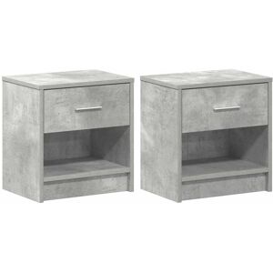 (concrete grey, 2 pcs) vidaXL Bedside Cabinet with Drawer Nightstand Bed Side Ta (concrete grey, 2 pcs) vidaXL Bedside Cabinet with Drawer Nightstand Bed Side Ta