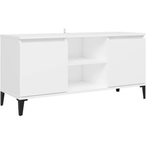 vidaXL TV Cabinet with Metal Legs - Engineered Wood Media Console - Stylish Indu vidaXL TV Cabinet with Metal Legs - Engineered Wood Media Console - Stylish Indu