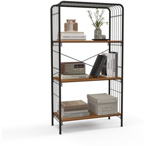 Casart 4-Tier Bookshelf Open-Back Storage Shelf Display Rack Shelving Unit Casart 4-Tier Bookshelf Open-Back Storage Shelf Display Rack Shelving Unit