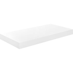 vidaXL High Gloss White Floating Wall Shelf Quality Honeycomb MDF & Metal Frame vidaXL High Gloss White Floating Wall Shelf Quality Honeycomb MDF & Metal Frame