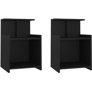 vidaXL 2X Bed Cabinets Chipboard Nightstands Drawer Storage End Bedside Tables T vidaXL 2X Bed Cabinets Chipboard Nightstands Drawer Storage End Bedside Tables T