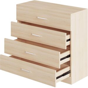 (Wooden) Alivio 4 Drawers Bedside Storage Cabinet (Wooden) Alivio 4 Drawers Bedside Storage Cabinet
