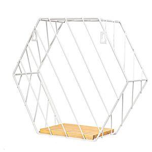 GreenZech (White) Vintage Wall Unit Retro Wood Industrial Style Metal Shelf Rack Storage D GreenZech (White) Vintage Wall Unit Retro Wood Industrial Style Metal Shelf Rack Storage D