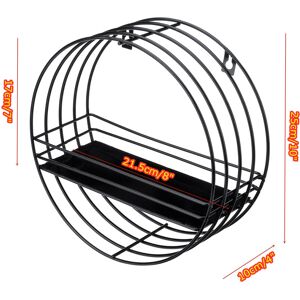 GreenZech (Black) 1 Tier Wall Shelf Iron Hanging Storage Holder Display Rack Organizer Hom GreenZech (Black) 1 Tier Wall Shelf Iron Hanging Storage Holder Display Rack Organizer Hom