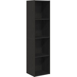 vidaXL Bookshelf Black Oak 36x30x143 cm Engineered Wood bookcase book rack vidaXL Bookshelf Black Oak 36x30x143 cm Engineered Wood bookcase book rack