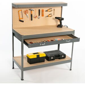 (Grey) SwitZer Steel Garage Tool Box Work Bench Storage Pegboard Shelf DIY Works (Grey) SwitZer Steel Garage Tool Box Work Bench Storage Pegboard Shelf DIY Works