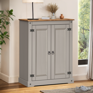 Mercers Furniture Corona Grey Wax 2 Door Shoe Cupboard Mercers Furniture Corona Grey Wax 2 Door Shoe Cupboard