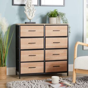 Home Source Chest 8 Storage Drawers Compact Modern Design 80cm Wide Home Source Chest 8 Storage Drawers Compact Modern Design 80cm Wide