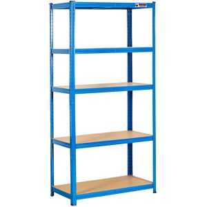 Rhino Racking - 2 Bays - 5 Tier Heavy-Duty Industrial Storage Shelves - Blue - 1 Rhino Racking - 2 Bays - 5 Tier Heavy-Duty Industrial Storage Shelves - Blue - 1