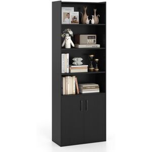 Costway 178cm Bookcase 6-tier Modern Style Storage Cabinet w/Shelves-Black Costway 178cm Bookcase 6-tier Modern Style Storage Cabinet w/Shelves-Black