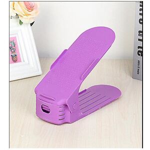 Unbranded (As show, One size) Shoe Rack (purple), 10 Pieces Adjustable Shoe Rack, Non-slip Unbranded (As show, One size) Shoe Rack (purple), 10 Pieces Adjustable Shoe Rack, Non-slip