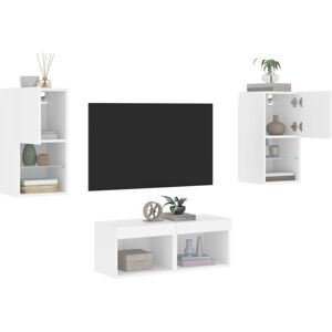vidaXL Wall-mounted TV Cabinet Set with LED Lights - 40x30x30 cm vidaXL Wall-mounted TV Cabinet Set with LED Lights - 40x30x30 cm