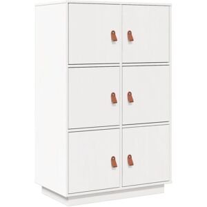 (White) vidaXL Solid Wood Pine Highboard High Sideboard Buffet Cupboard Multi Co (White) vidaXL Solid Wood Pine Highboard High Sideboard Buffet Cupboard Multi Co