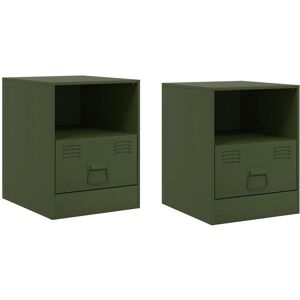 (olive green, 2 pcs) vidaXL Bedside Cabinet Bedroom Nightstand Side Table Bed Ca (olive green, 2 pcs) vidaXL Bedside Cabinet Bedroom Nightstand Side Table Bed Ca